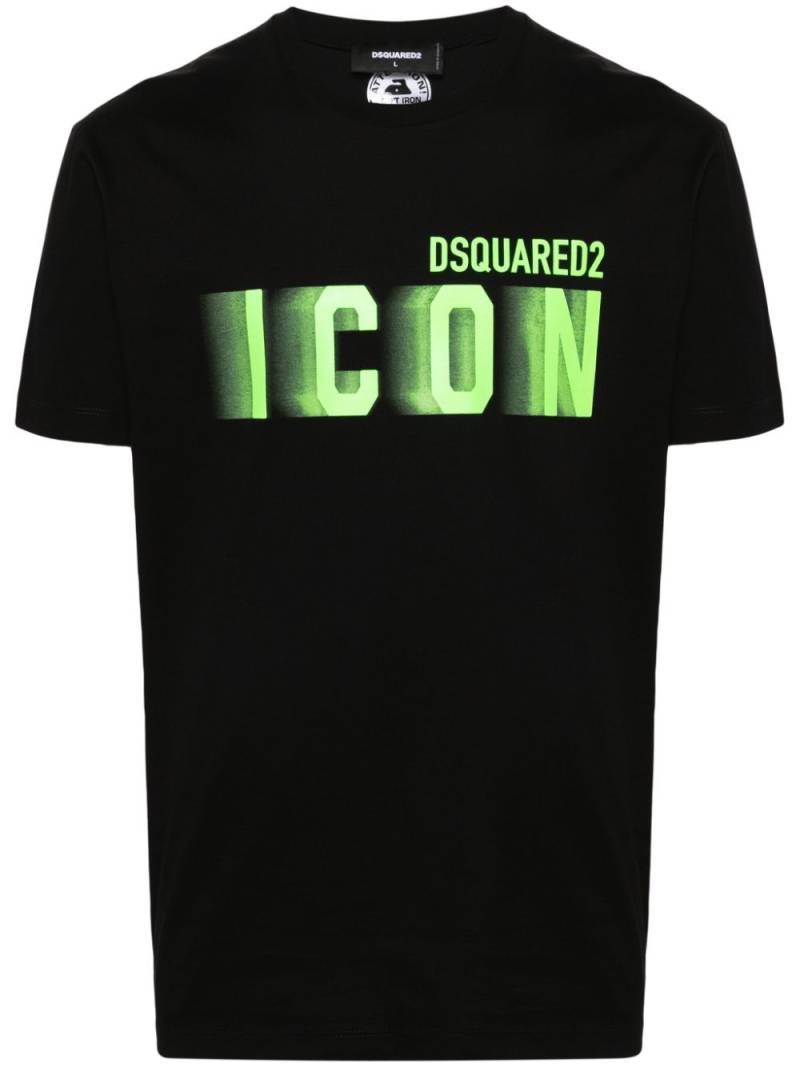 Dsquared2 Icon Blur-print cotton T-shirt - Black von Dsquared2