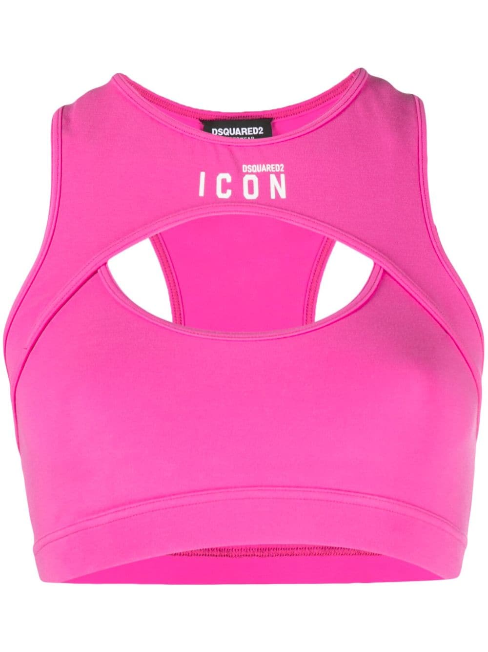 Dsquared2 Icon cut-out sports bra - Pink von Dsquared2