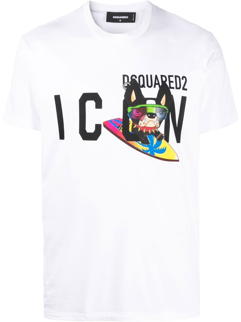 Dsquared2 Icon dog-print T-shirt - White von Dsquared2