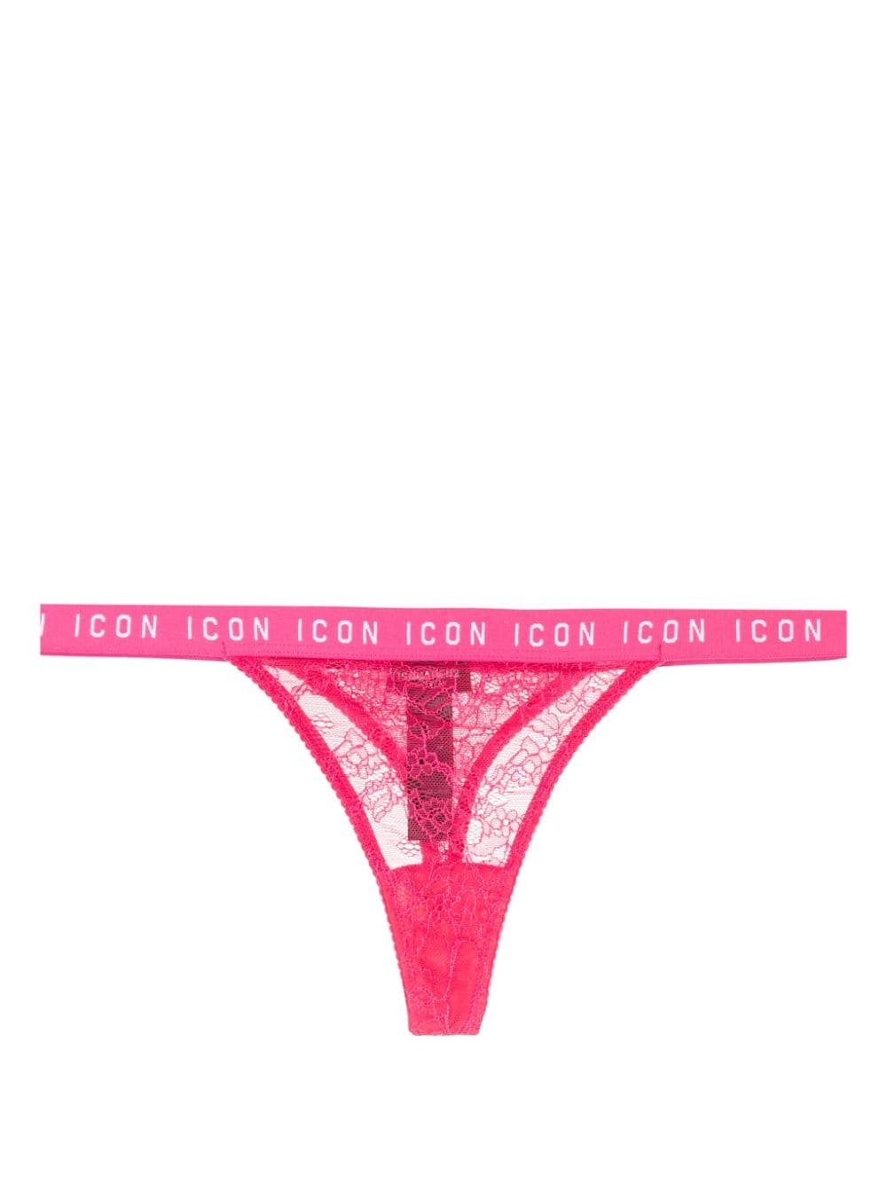 Dsquared2 Icon lace-panel thong - Pink von Dsquared2