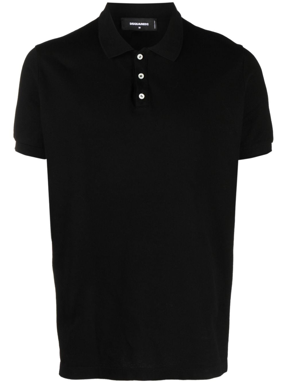 Dsquared2 Icon-print cotton polo shirt - Black von Dsquared2