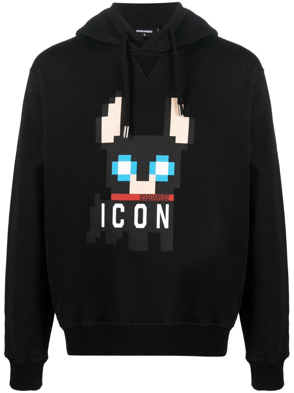 Dsquared2 Icon-print cotton hoodie - Black von Dsquared2