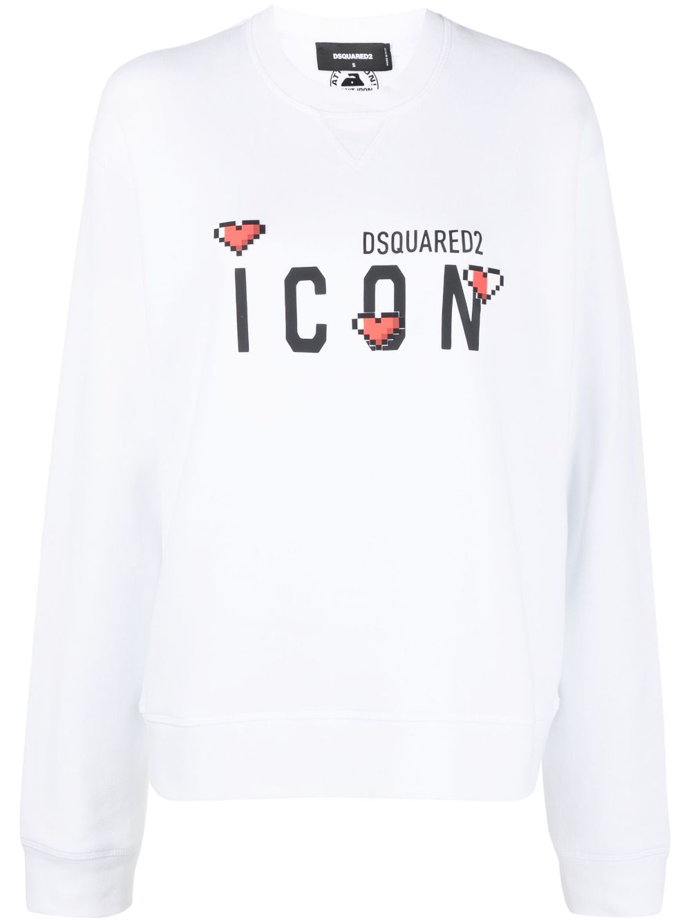 Dsquared2 Icon-print cotton sweatshirt - White von Dsquared2