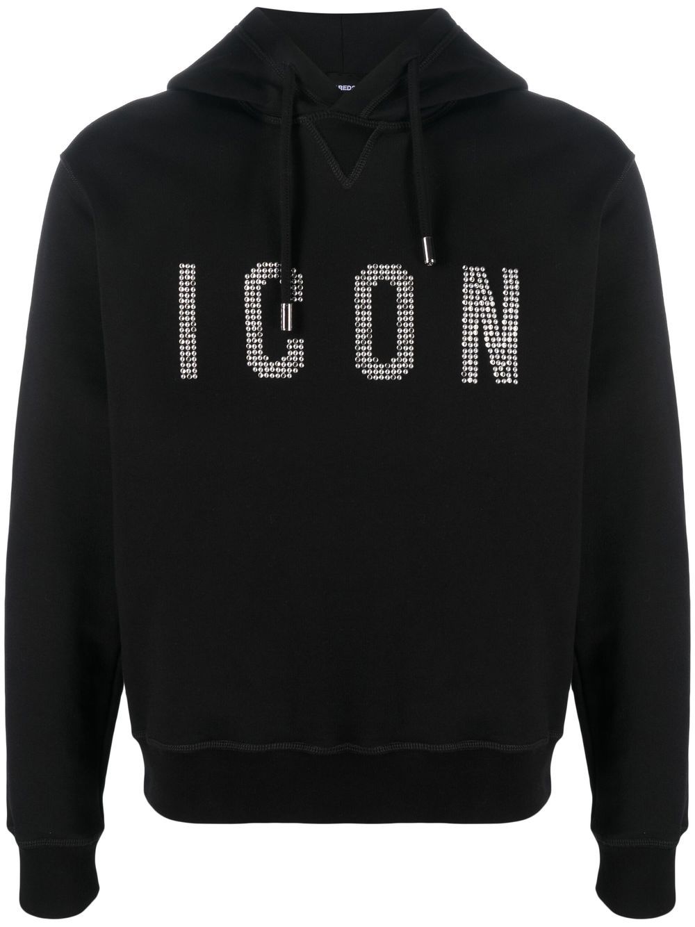 Dsquared2 Icon studded hoodie - Black von Dsquared2