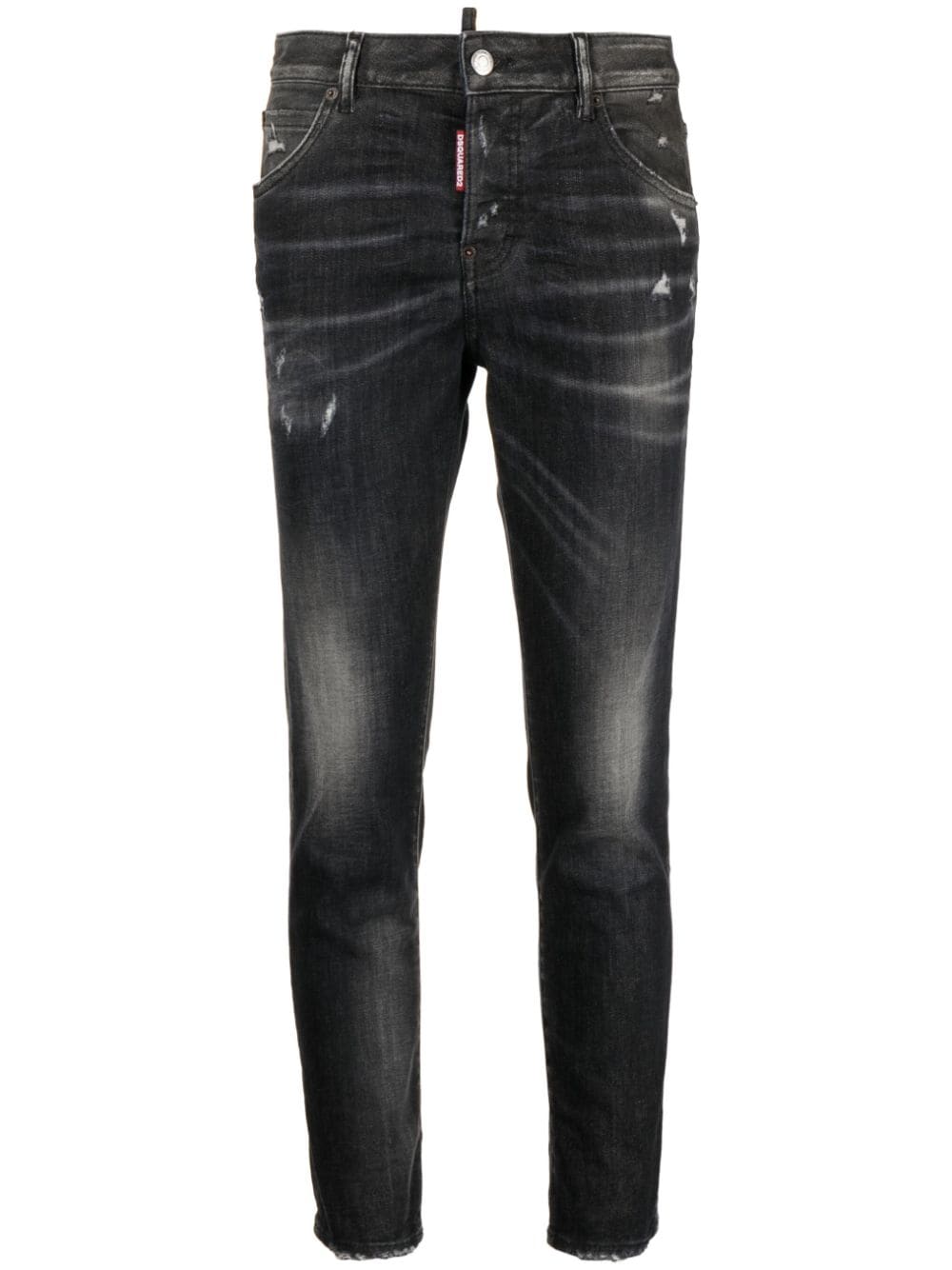 Dsquared2 cropped low-rise skinny jeans - Black von Dsquared2