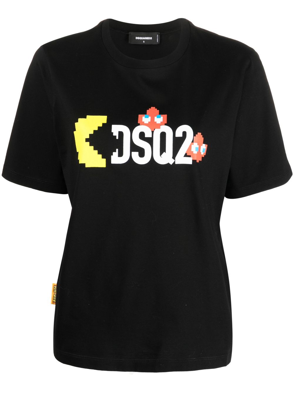 Dsquared2 Pac Man-print cotton T-shirt - Black von Dsquared2