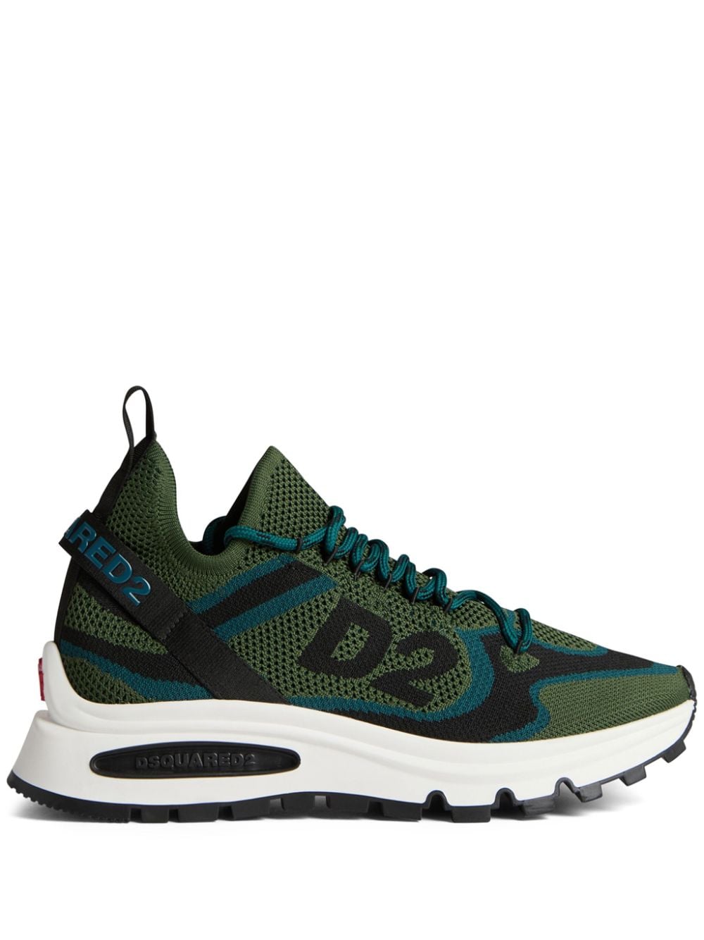 Dsquared2 Run DS2 intarsia-knit logo sneakers - Green von Dsquared2