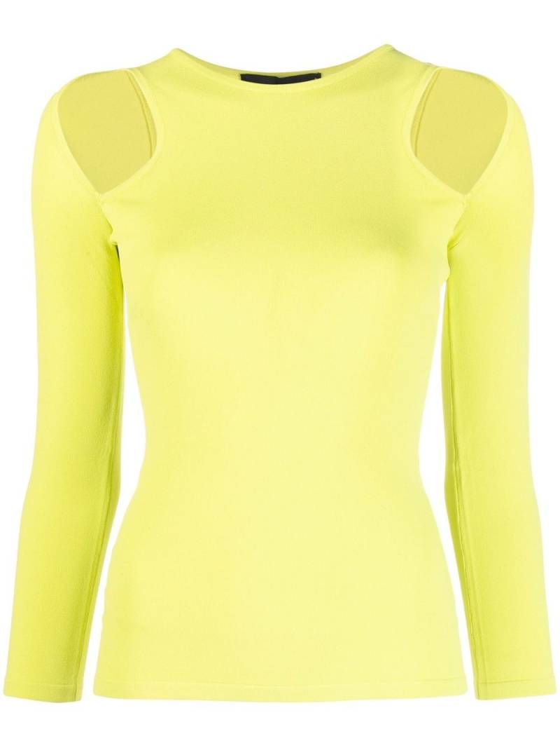 Dsquared2 shoulder cut-out knit top - Yellow von Dsquared2