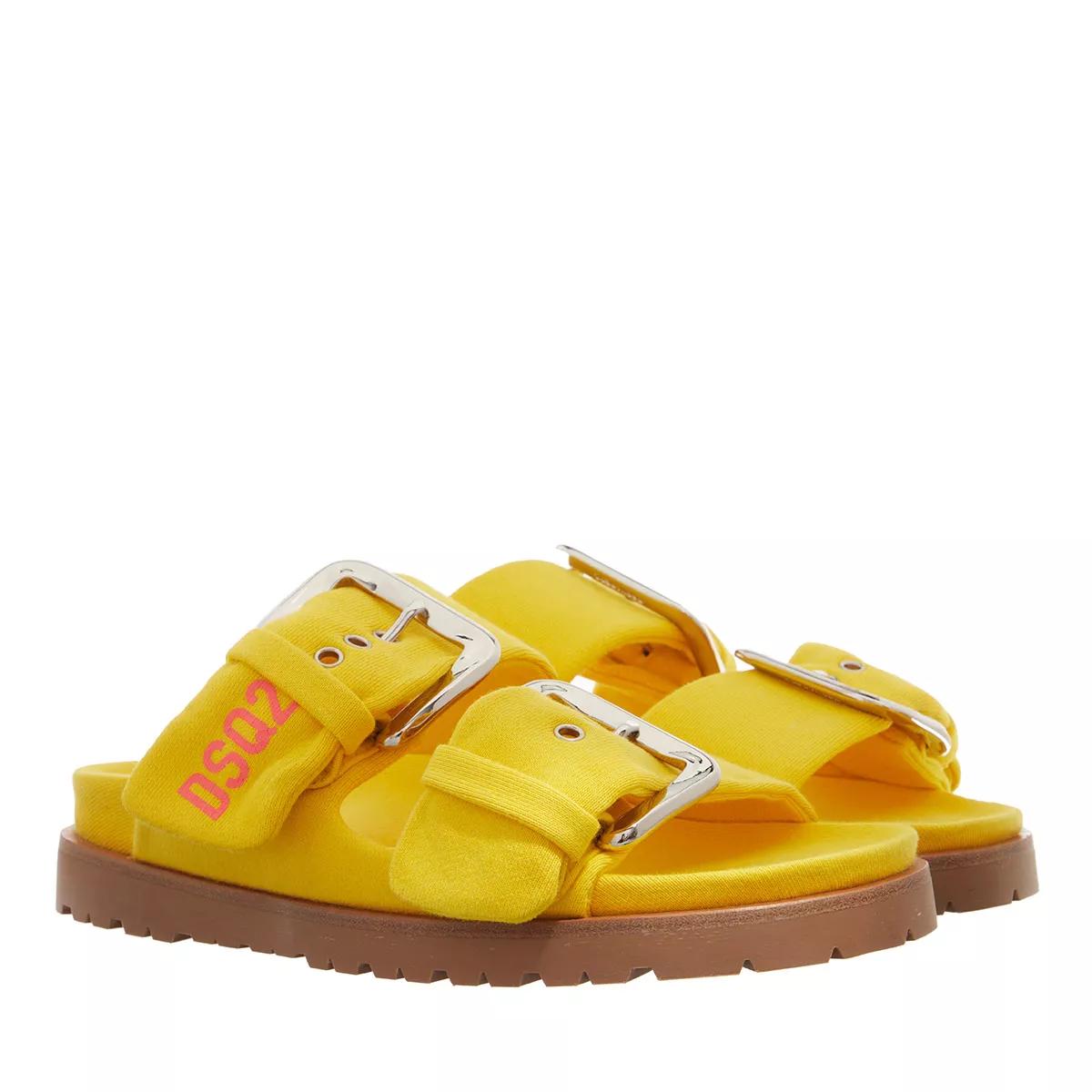Dsquared2 Sandalen - Womens Flat Sandals - Gr. 38 (EU) - in Gelb - für Damen von Dsquared2