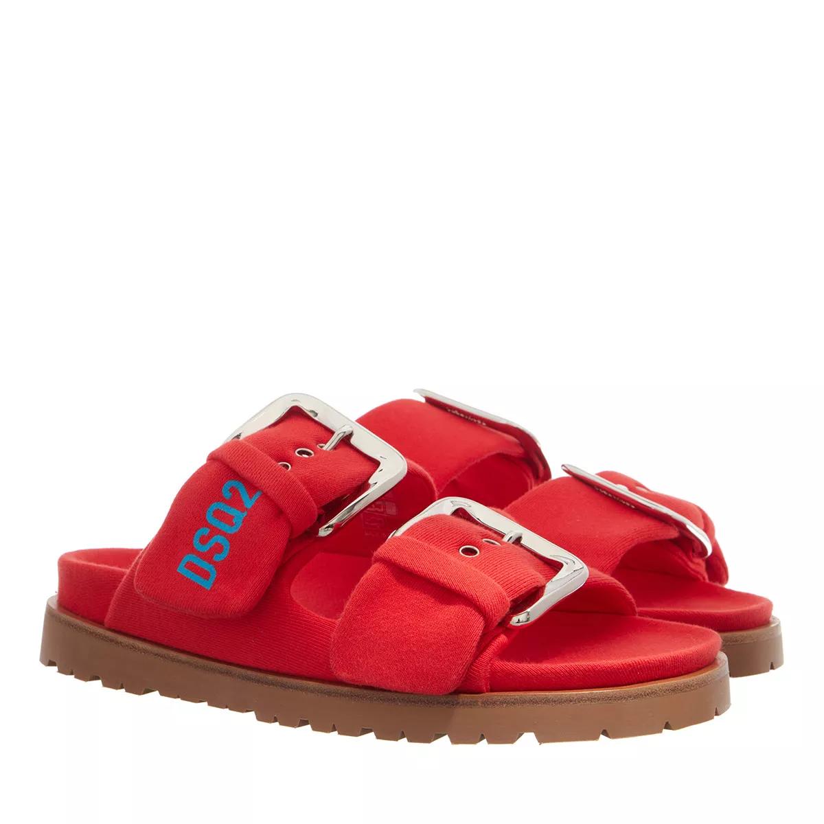Dsquared2 Sandalen - Womens Flat Sandals - Gr. 38 (EU) - in Rot - für Damen von Dsquared2