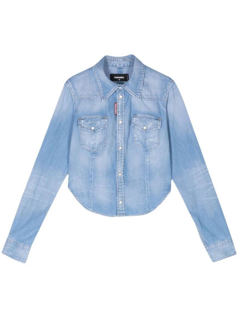 Dsquared2 Sexy Western denim shirt - Blue von Dsquared2