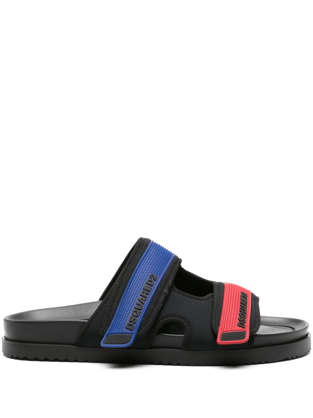 Dsquared2 Sport Tape flat slides - Black von Dsquared2