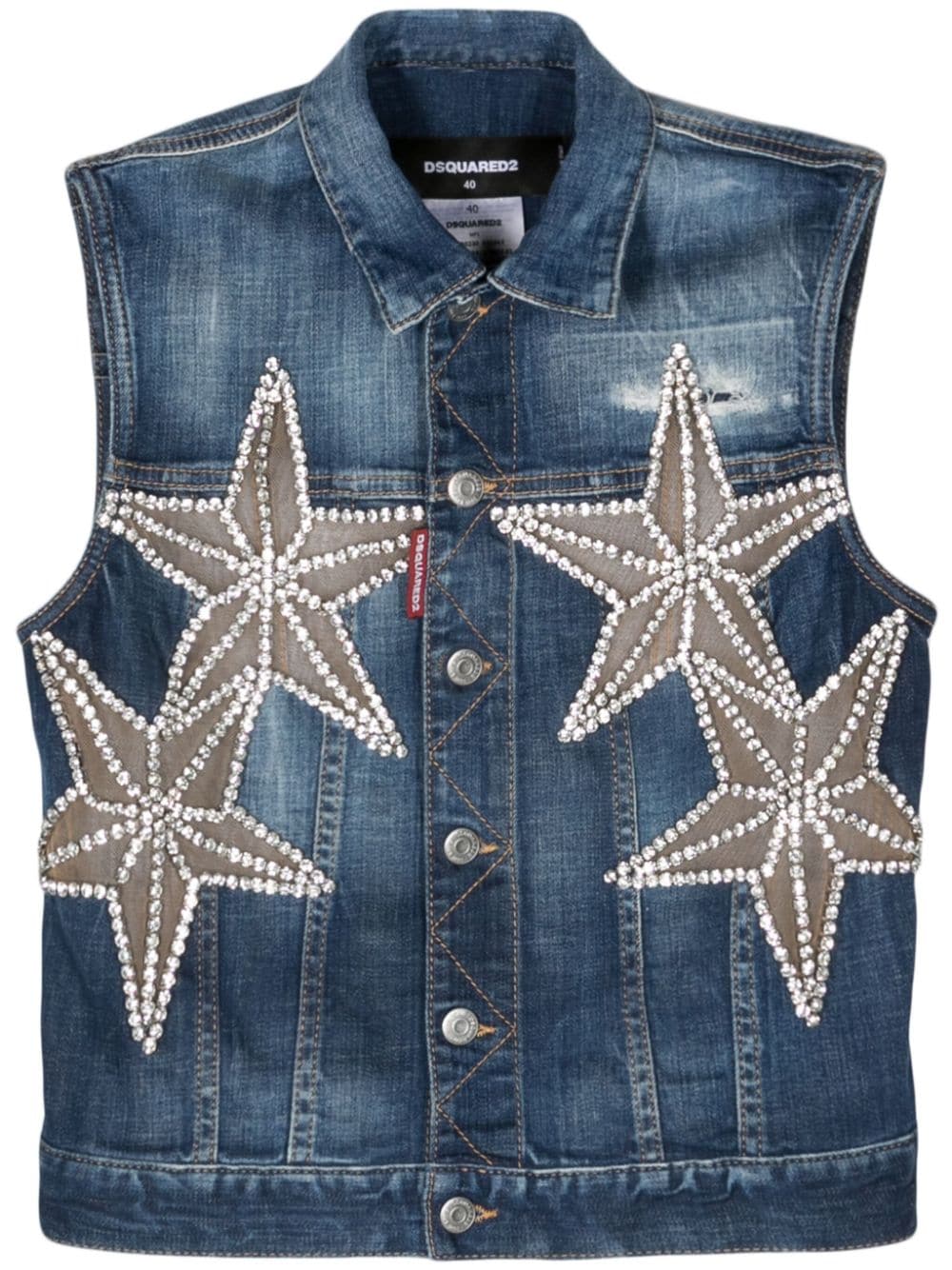 Dsquared2 Stary Night denim vest - Blue von Dsquared2