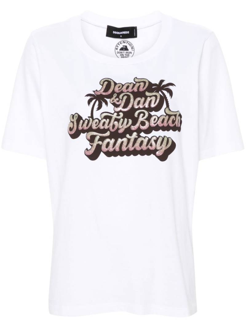 Dsquared2 Sweaty Beach Fantasy cotton T-shirt - White von Dsquared2