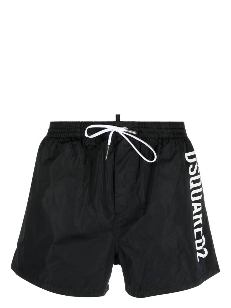 Dsquared2 Technicolor Boxer drawstring swim shorts - Black von Dsquared2