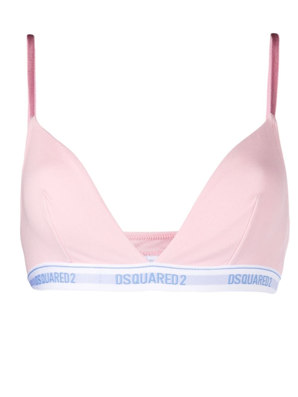 Dsquared2 Technicolor logo-waistband triangle bra - Pink von Dsquared2