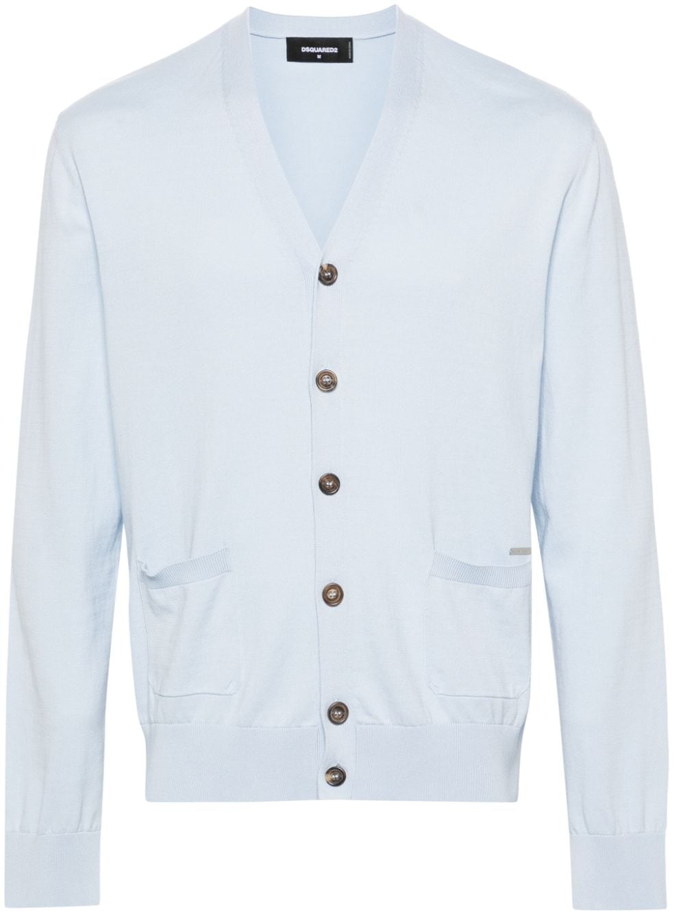 Dsquared2 V-neck fine-knit cardigan - Blue von Dsquared2