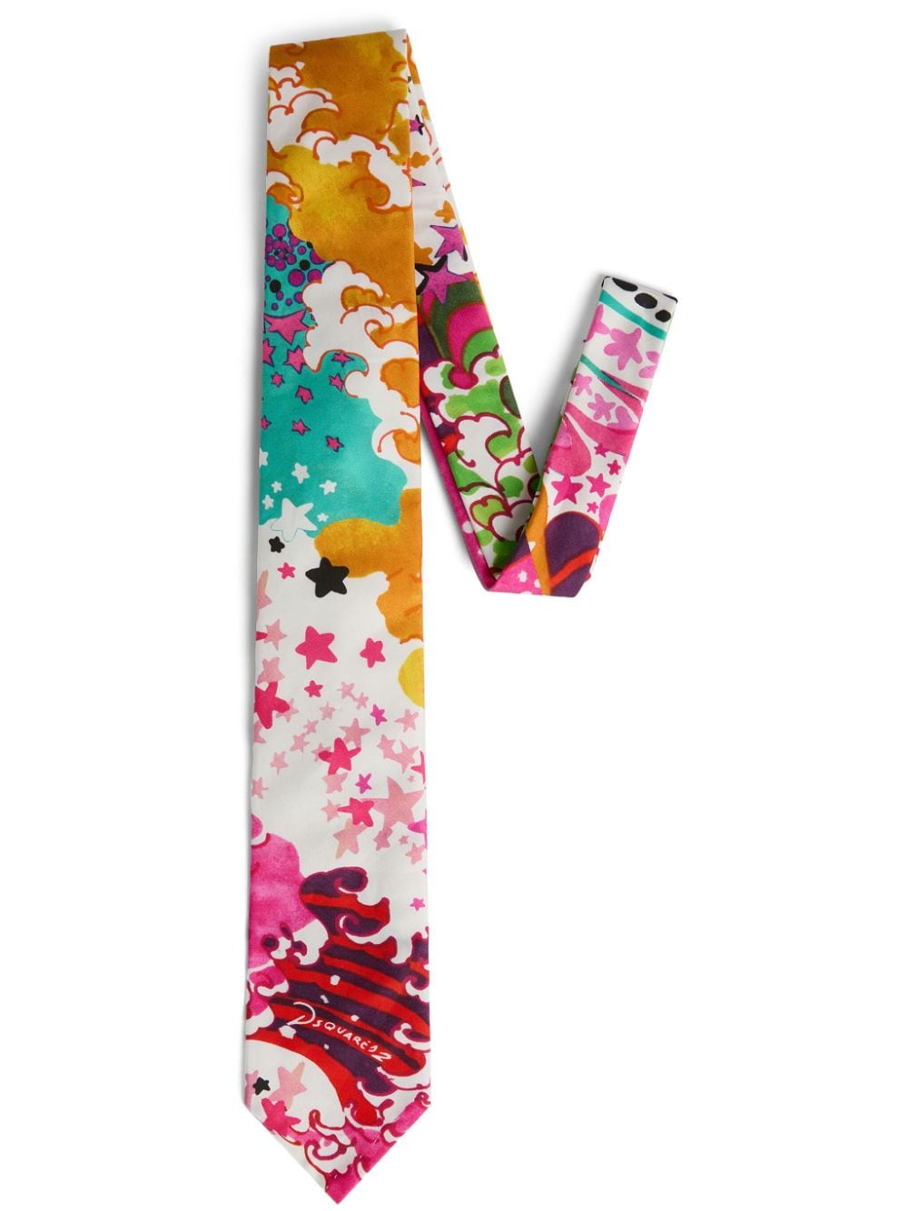 Dsquared2 abstract-pattern print cotton tie von Dsquared2