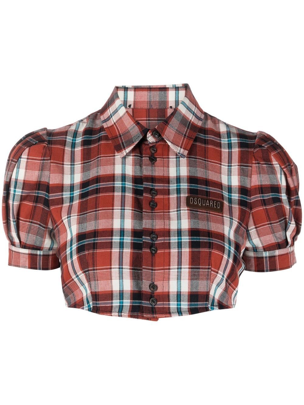 Dsquared2 checked puff-sleeve shirt von Dsquared2