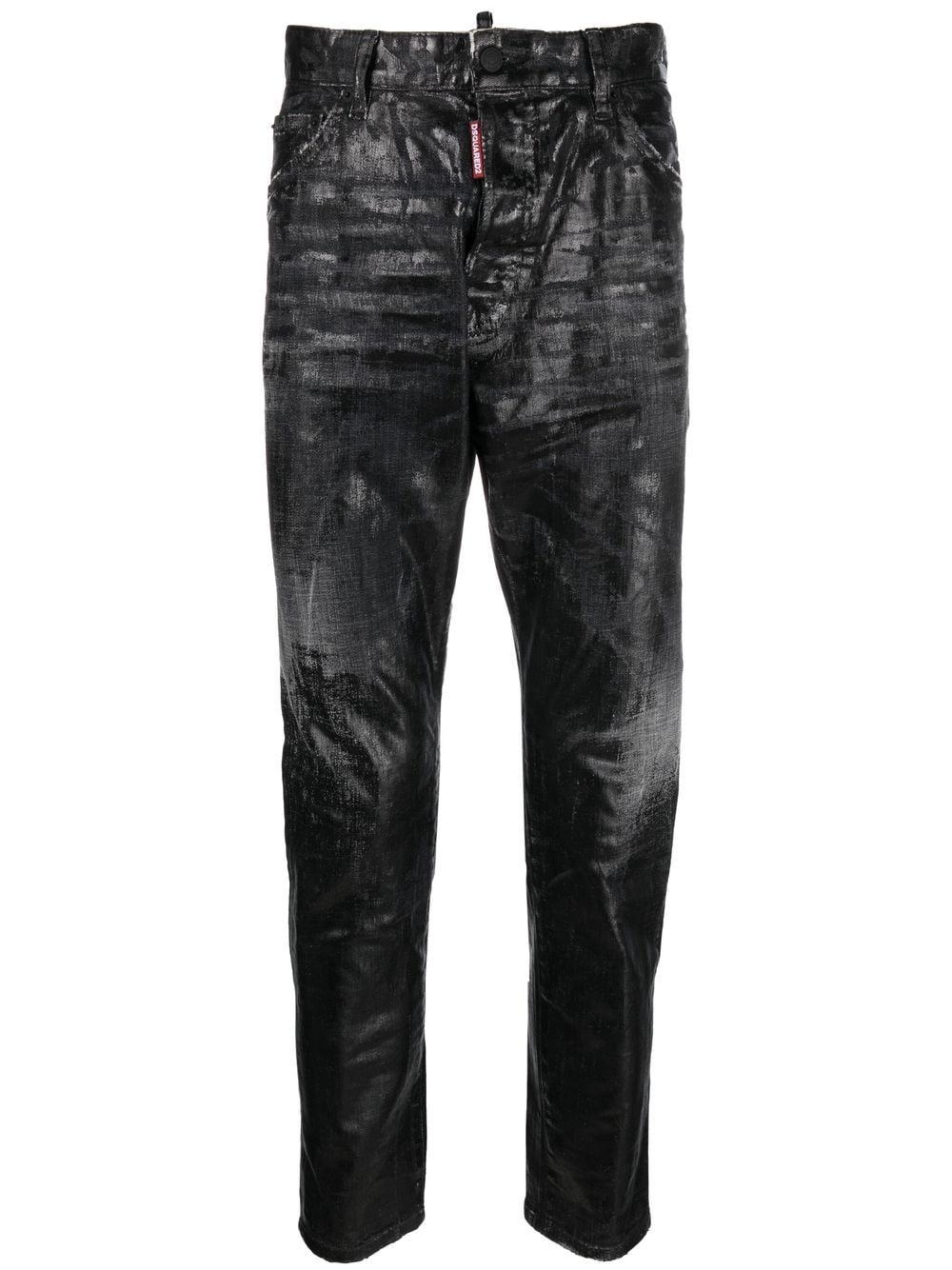 Dsquared2 coated-finish slim-fit jeans - Black von Dsquared2