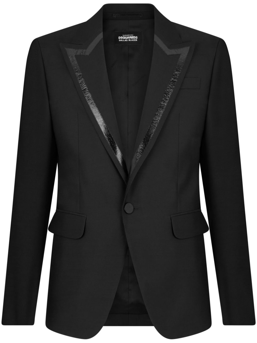 Dsquared2 contrast-lapel single-breasted blazer - Black von Dsquared2