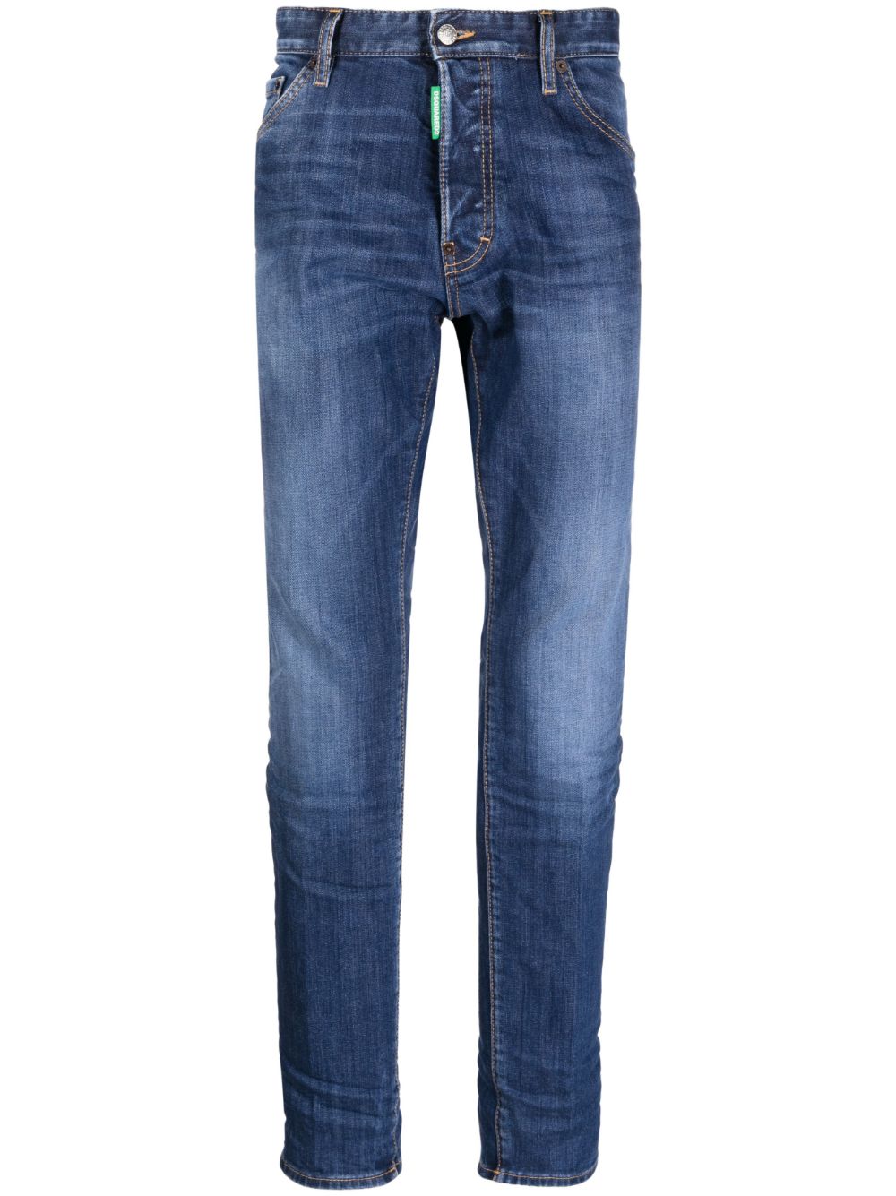 Dsquared2 contrast-stitching stonewashed jeans - Blue von Dsquared2