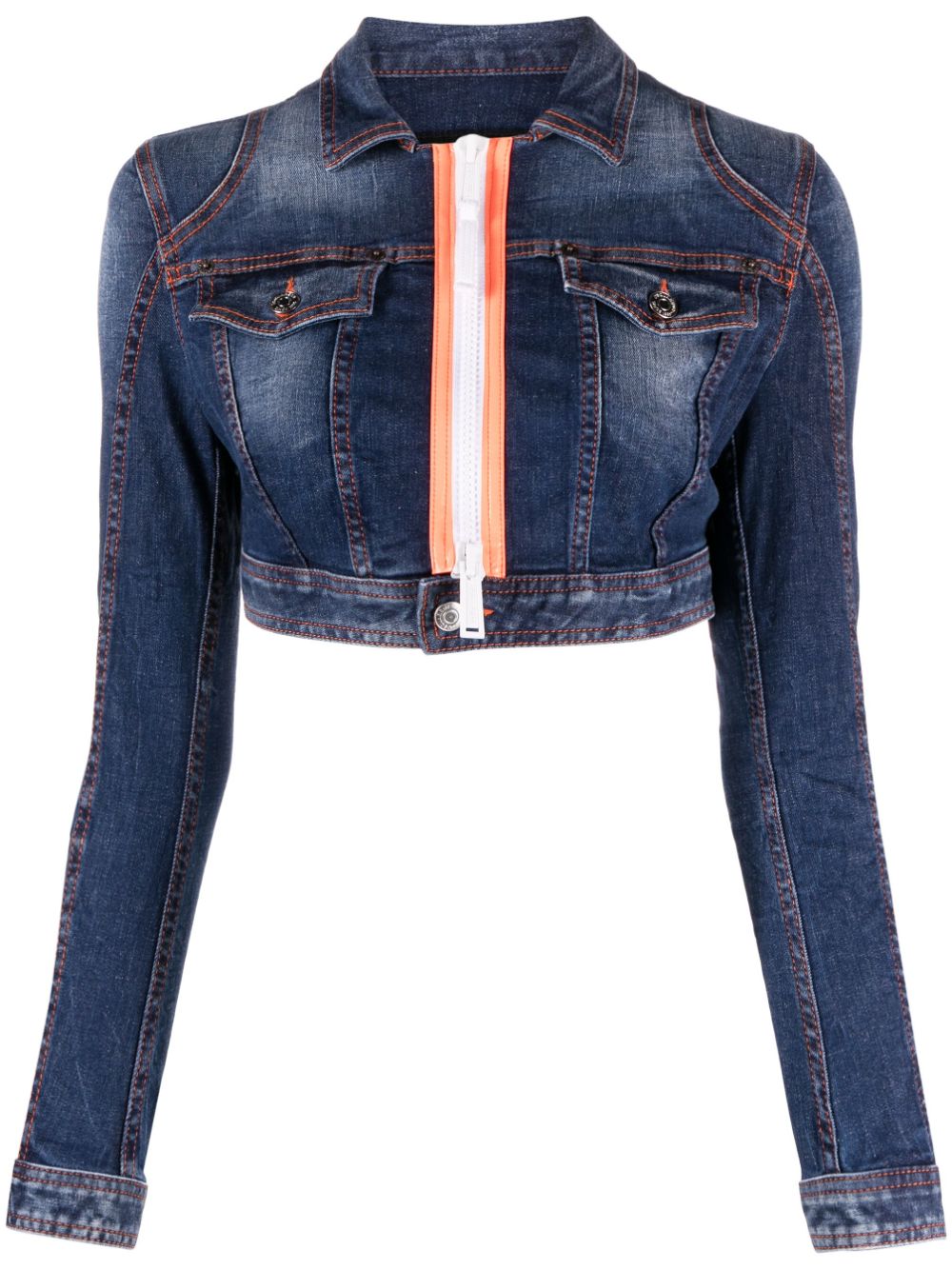 Dsquared2 cropped denim cotton jacket - Blue von Dsquared2