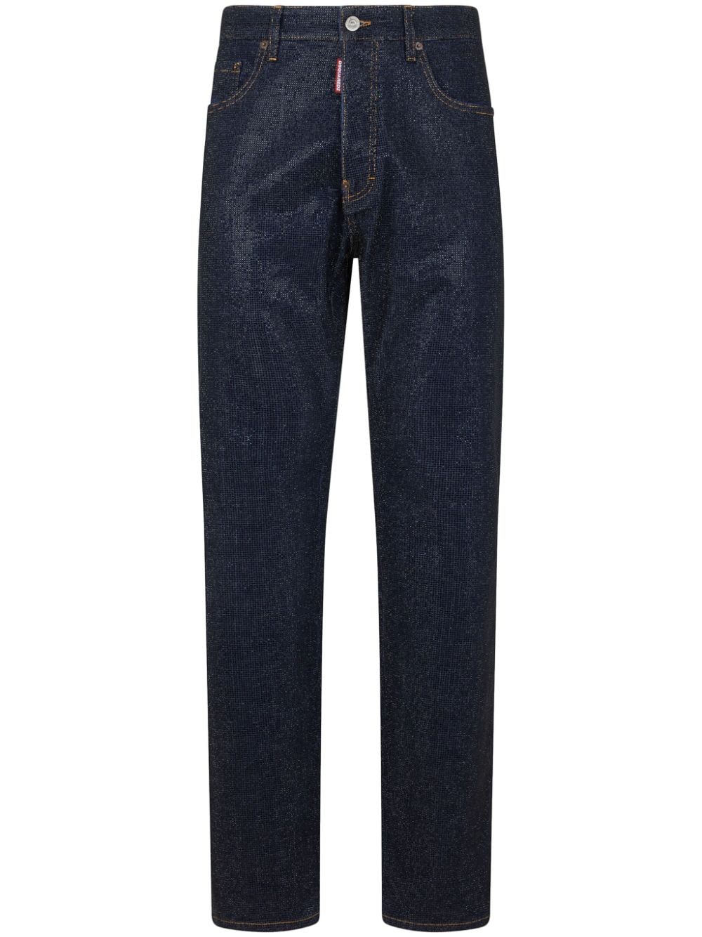 Dsquared2 crystal-embellished straight-leg jeans - Blue von Dsquared2