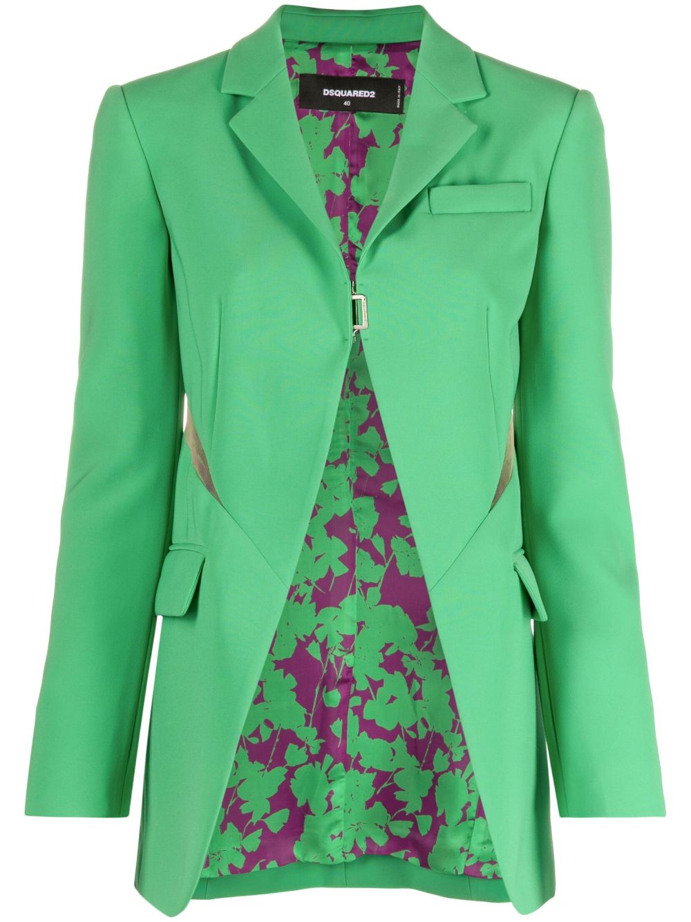 Dsquared2 cut-out open-front blazer - Green von Dsquared2