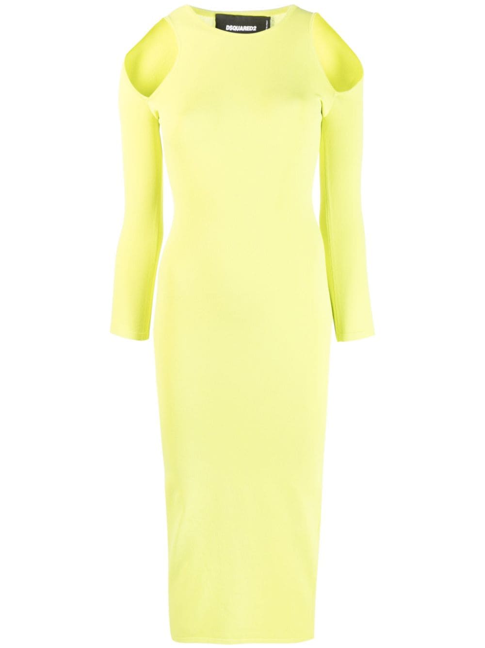 Dsquared2 cut-out detail midi dress - Green von Dsquared2