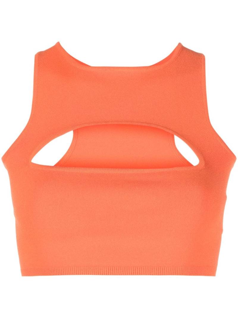 Dsquared2 cut-out knitted cropped top - Orange von Dsquared2