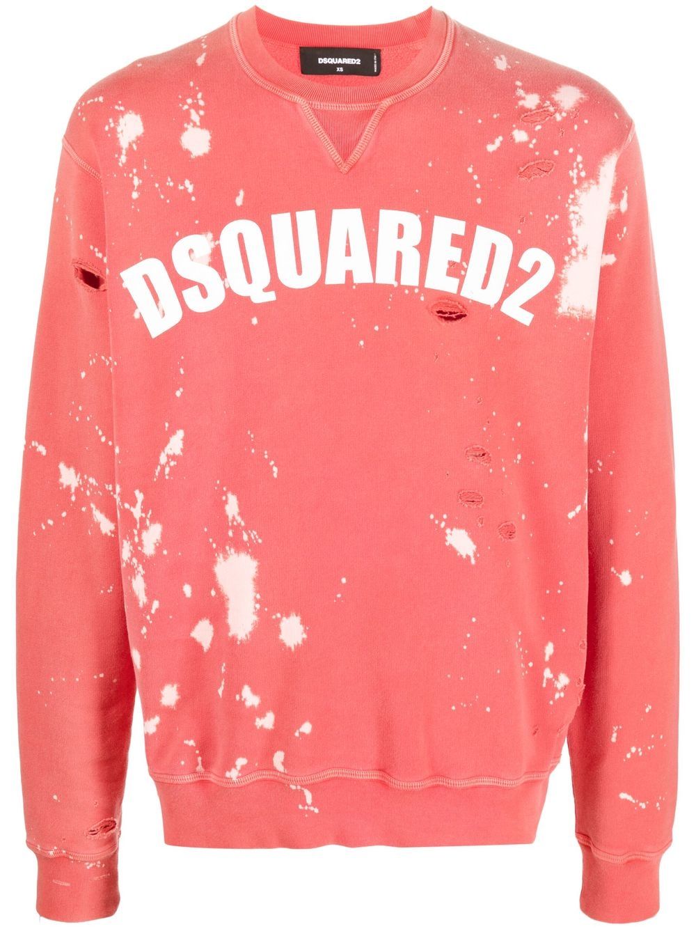 Dsquared2 distress-detail logo-print sweatshirt von Dsquared2