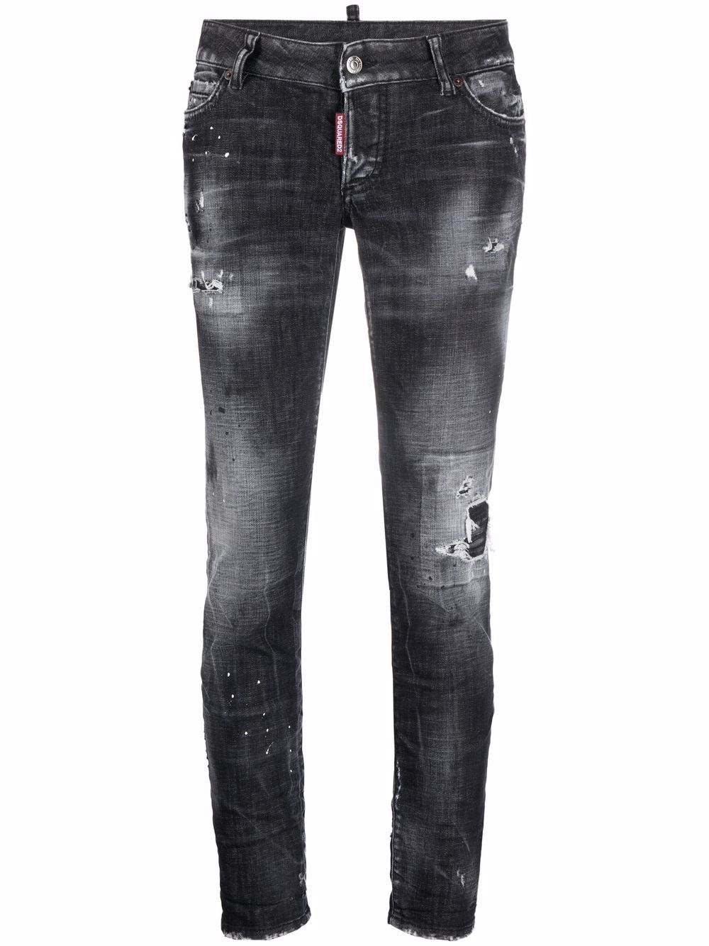 Dsquared2 distressed denim jeans - Black von Dsquared2