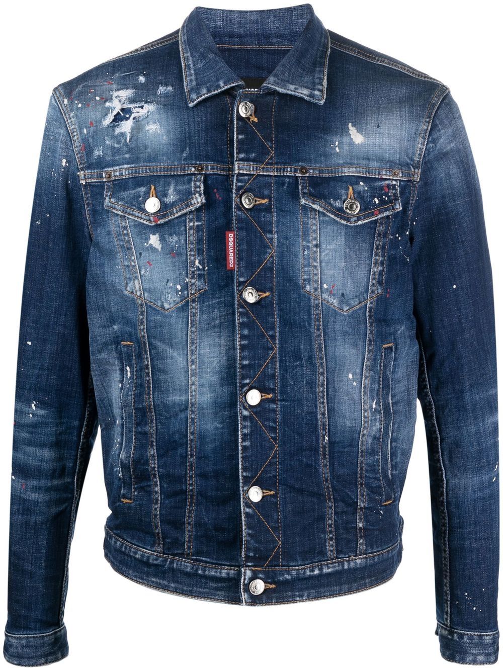 Dsquared2 distressed-effect denim jacket - Blue von Dsquared2