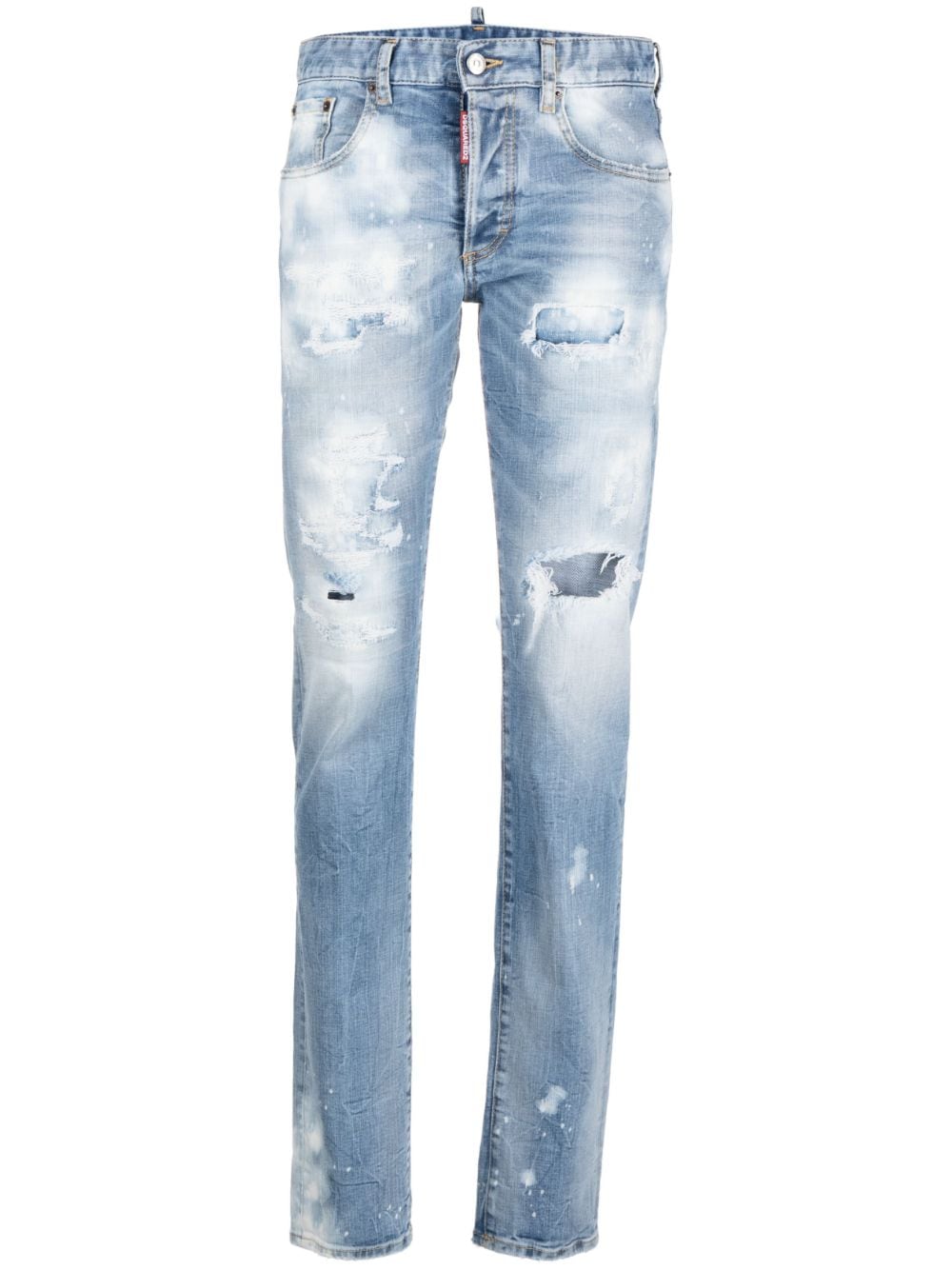 Dsquared2 distressed-effect straight-leg jeans - Blue von Dsquared2