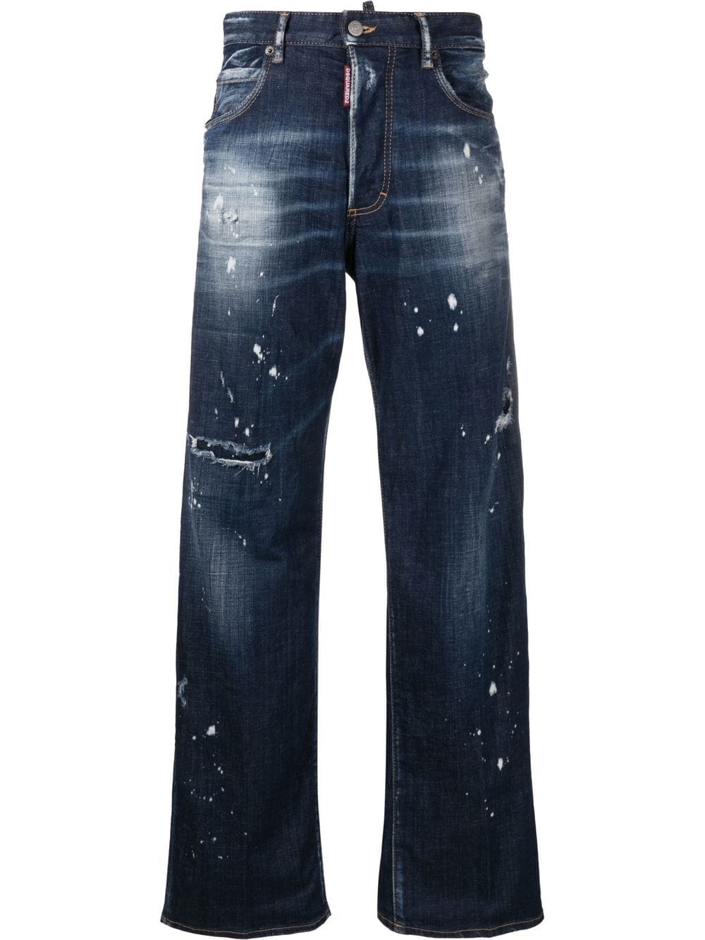 Dsquared2 distressed-effect straight-leg jeans - Blue von Dsquared2