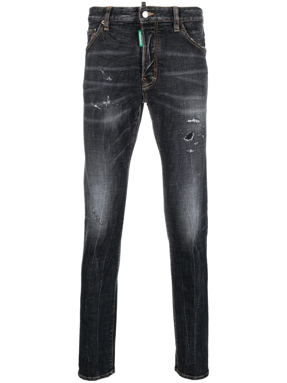 Dsquared2 distressed skinny-cut jeans - Black von Dsquared2