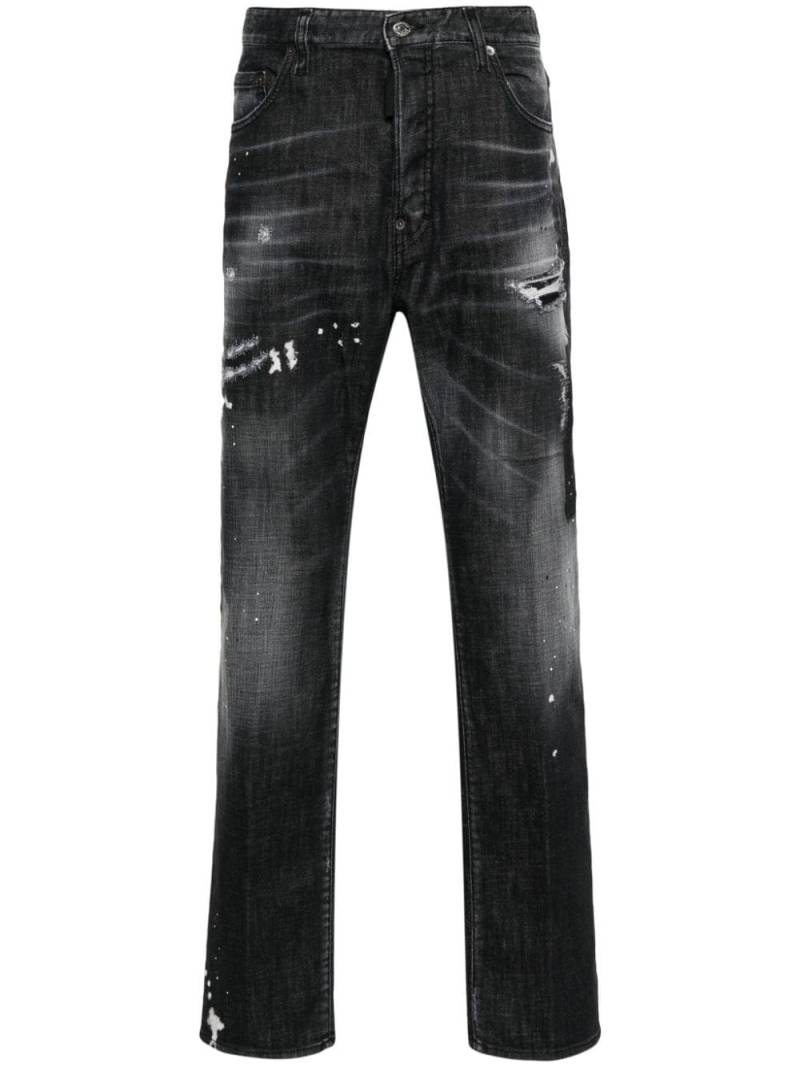 Dsquared2 distressed straight-leg jeans - Black von Dsquared2