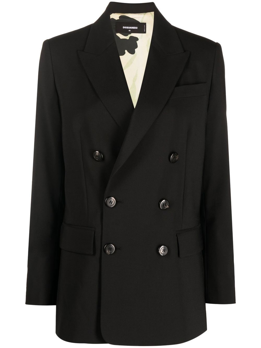 Dsquared2 double-breasted virgin-wool blazer - Black von Dsquared2