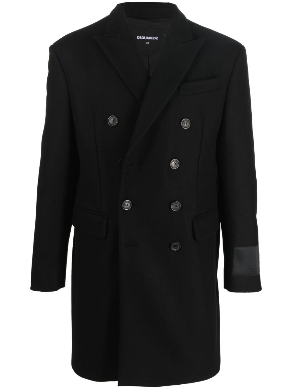 Dsquared2 double-breasted cotton coat - Black von Dsquared2