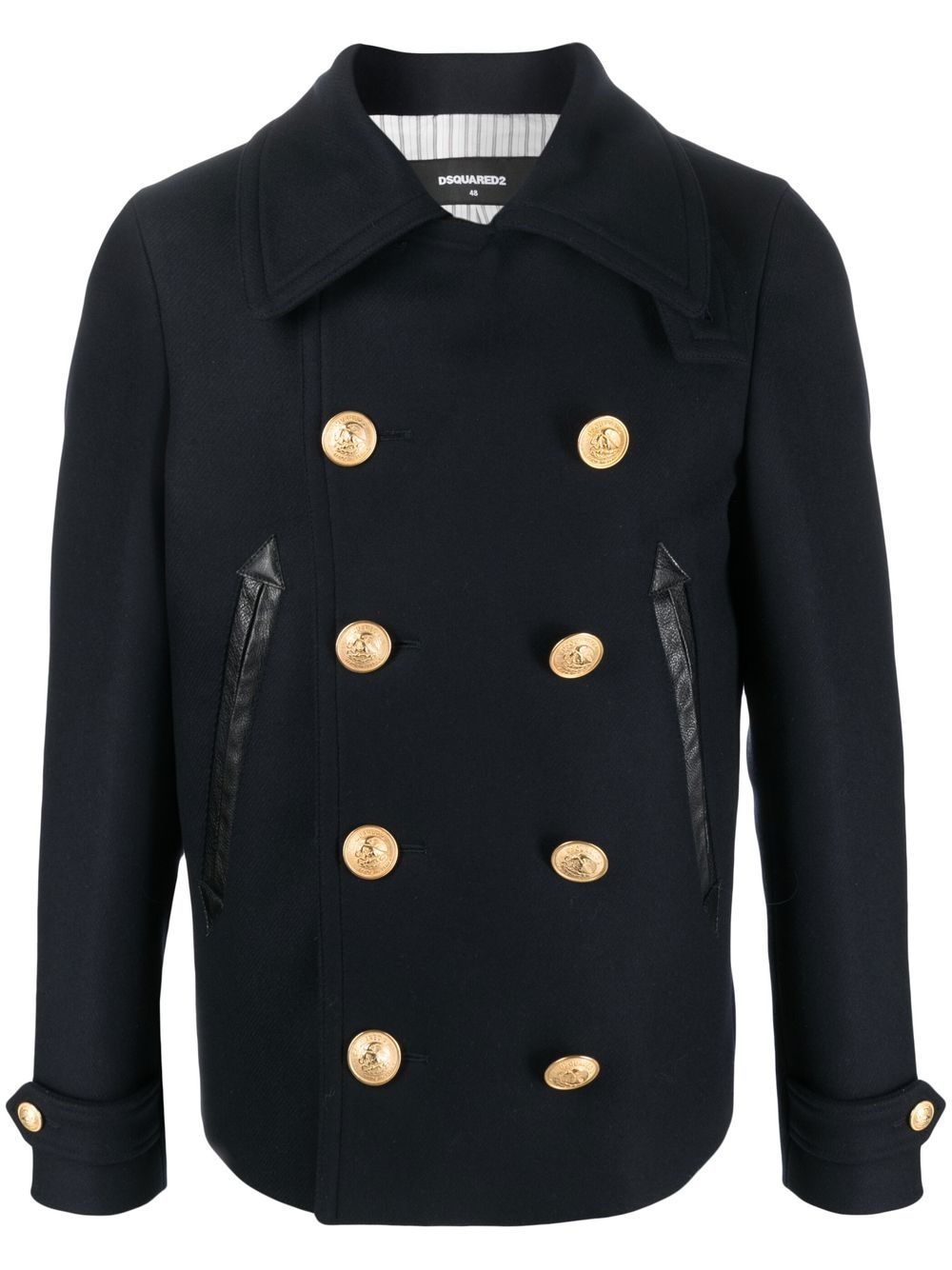 Dsquared2 double-breasted wool-blend peacoat - Blue von Dsquared2