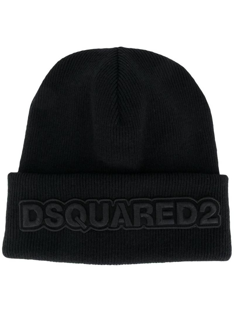 Dsquared2 embroidered logo beanie - Black von Dsquared2