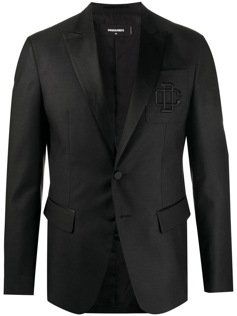 Dsquared2 embroidered logo blazer - Black von Dsquared2