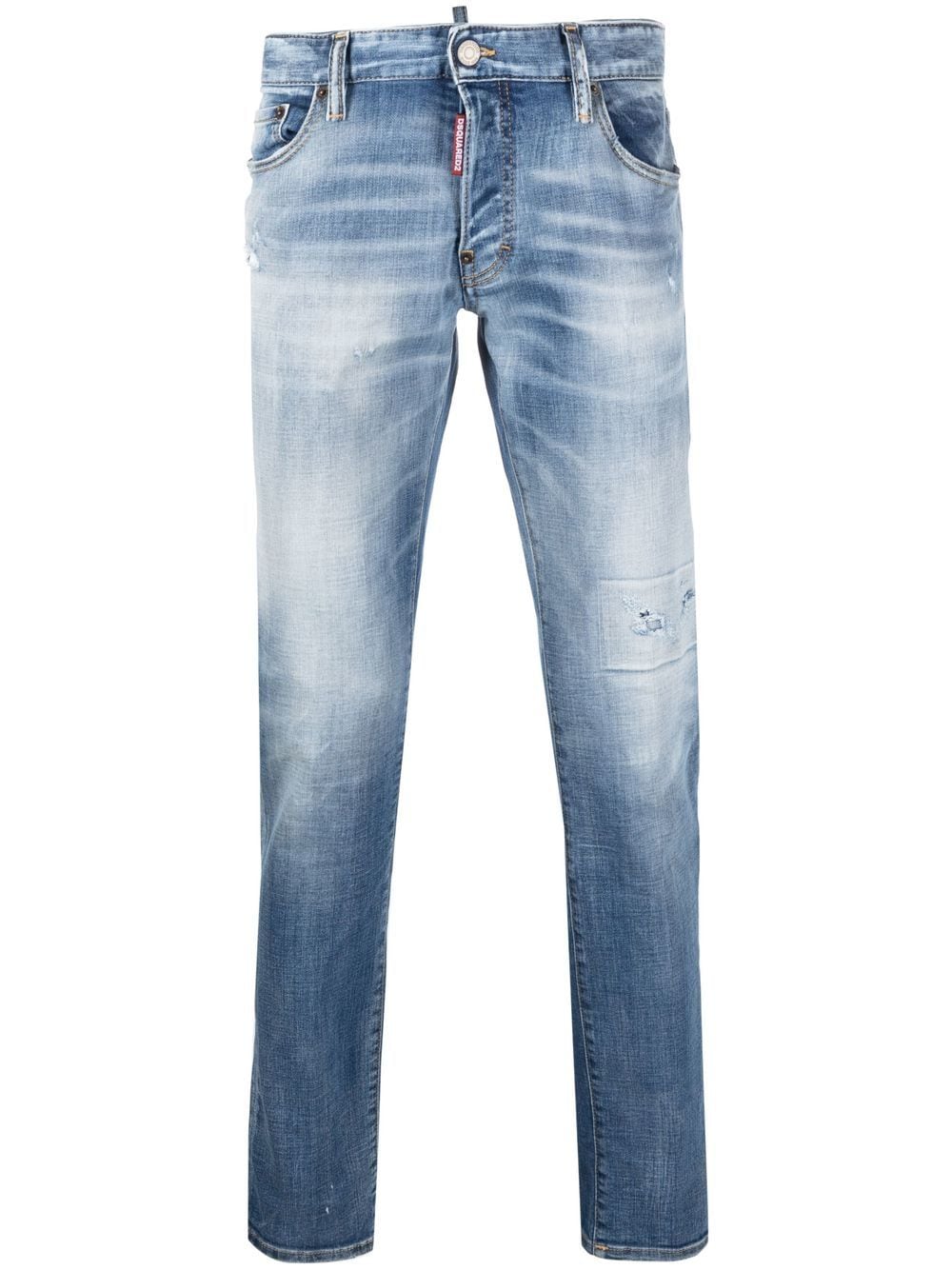 Dsquared2 embroidered-logo straight-leg jeans - Blue von Dsquared2
