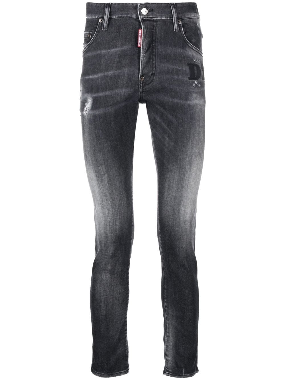 Dsquared2 faded skinny-fit jeans - Black von Dsquared2