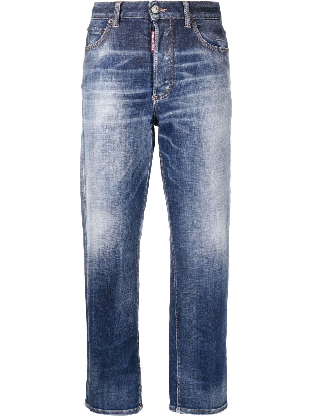 Dsquared2 faded straight-leg jeans - Blue von Dsquared2