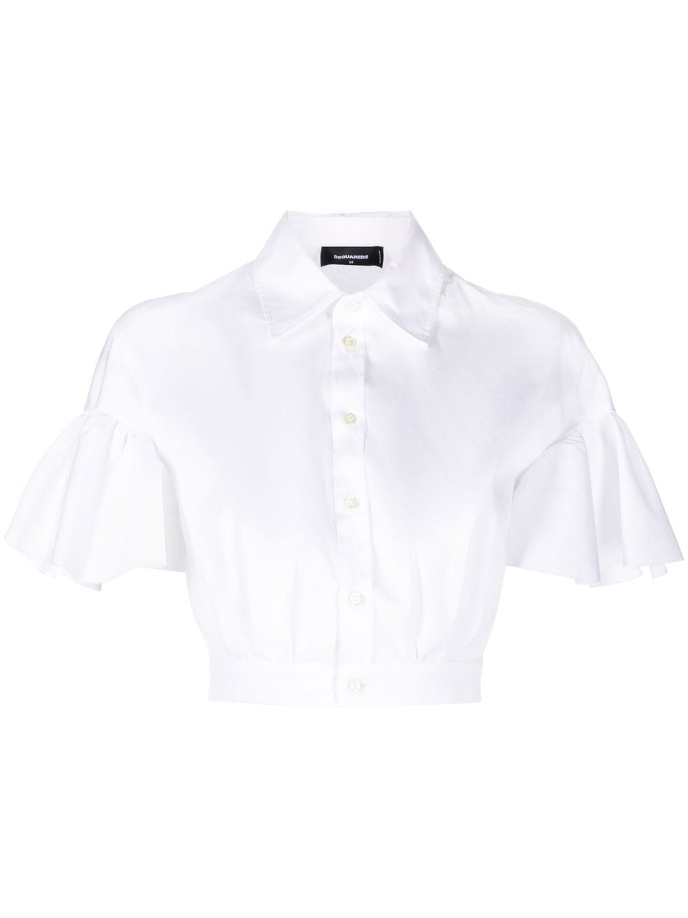 Dsquared2 flared-sleeve cropped shirt - White von Dsquared2