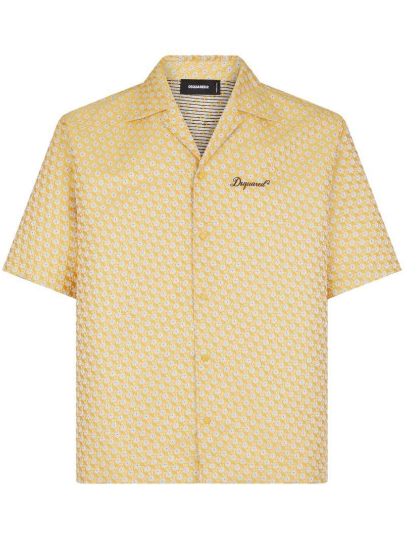 Dsquared2 geometric-print short-sleeve shirt - Yellow von Dsquared2