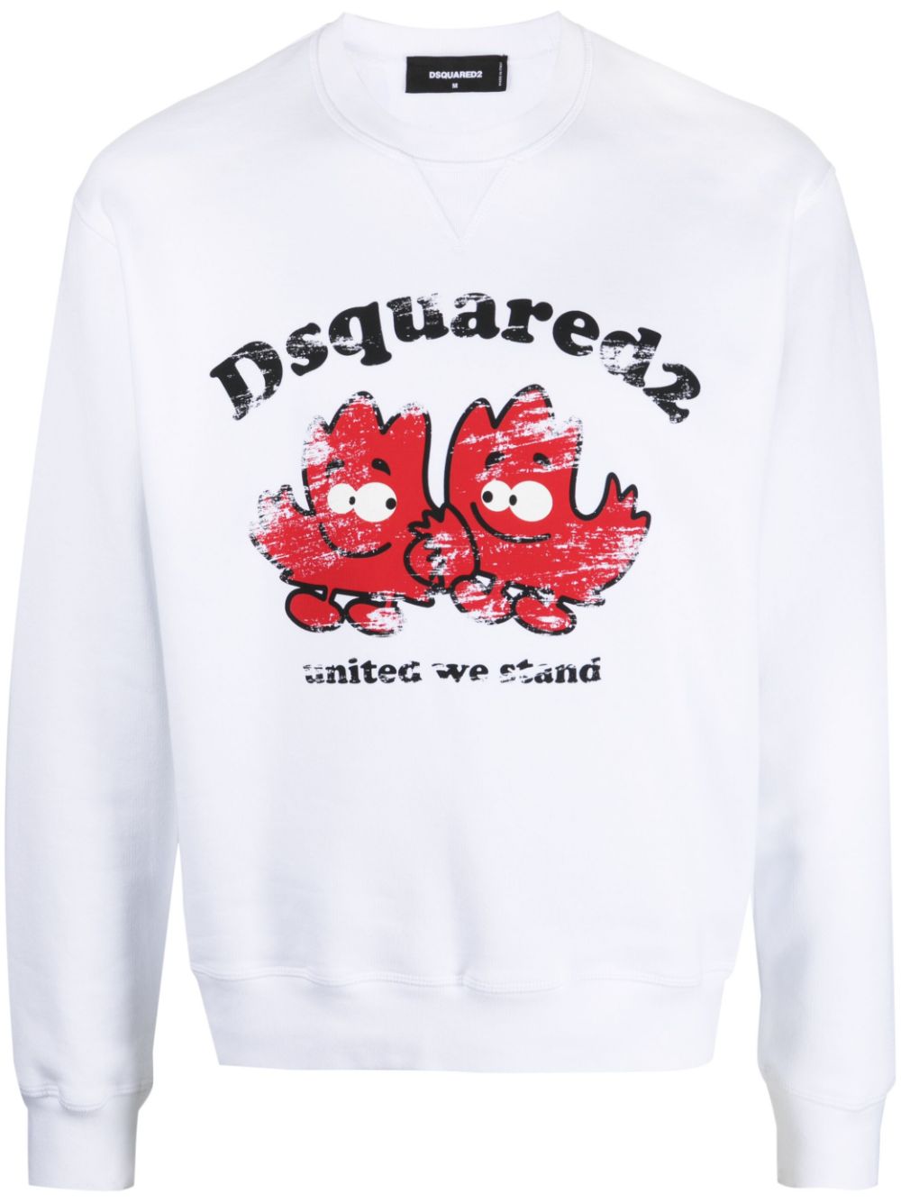 Dsquared2 graphic-print cotton sweatshirt - White von Dsquared2