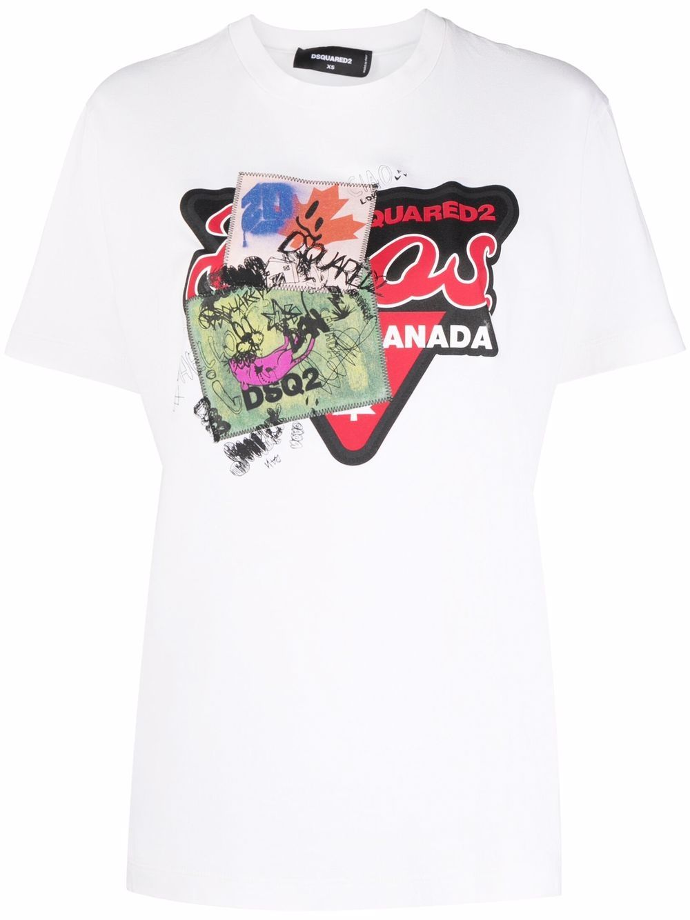 Dsquared2 graphic print crew-neck T-shirt - White von Dsquared2